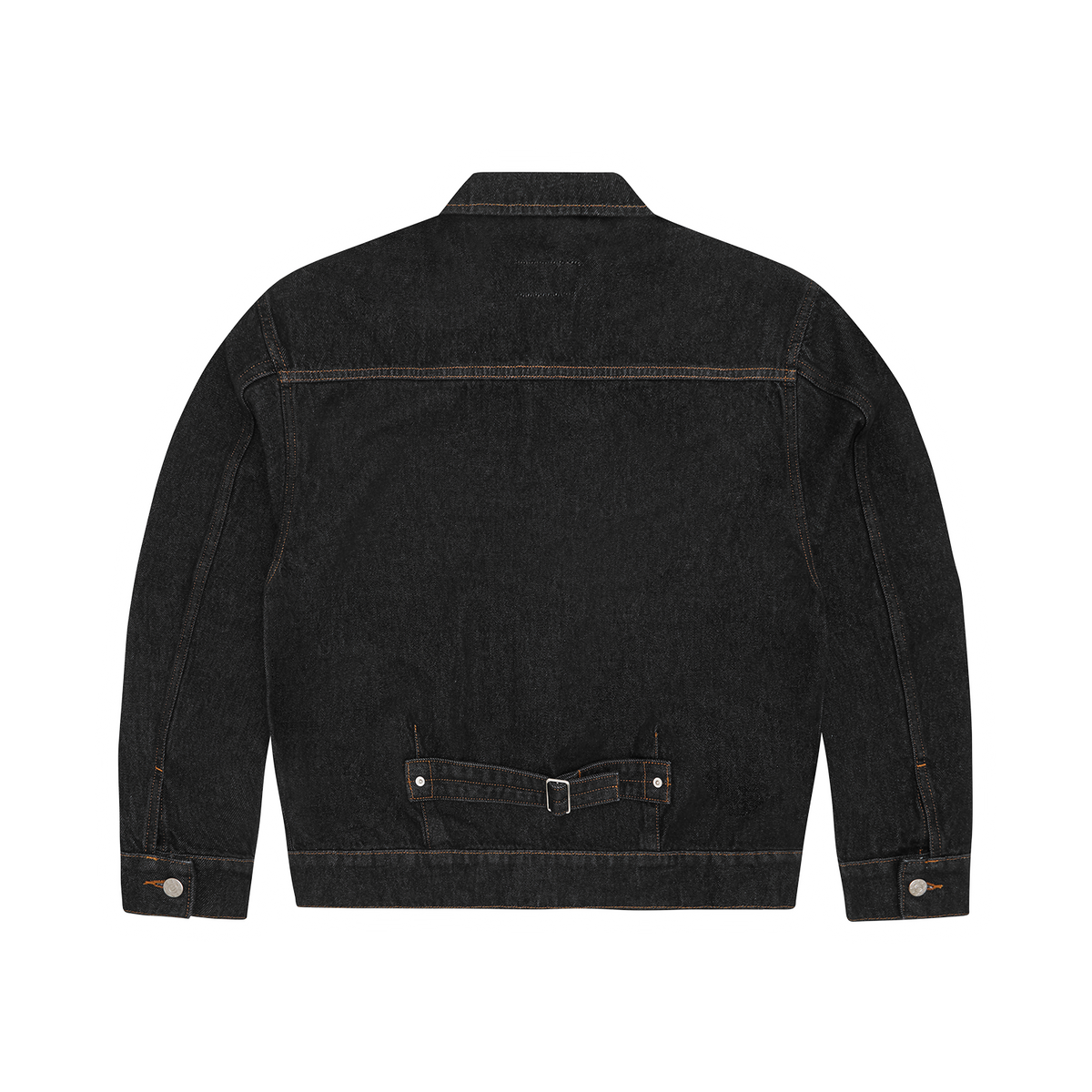 CREST CHAINSTITCH DENIM JACKET [WASHED BLACK]