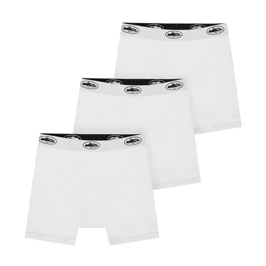 WHITE ALCATRAZ BOXERS [3 PACK]