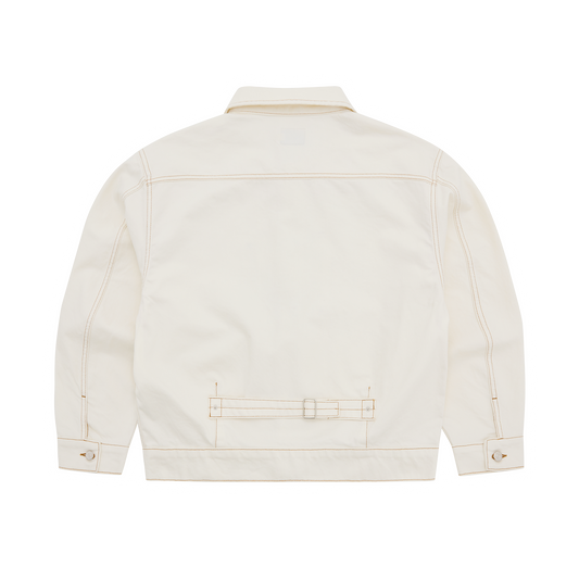 DUAL STRIPE DENIM JACKET [OFF WHITE]
