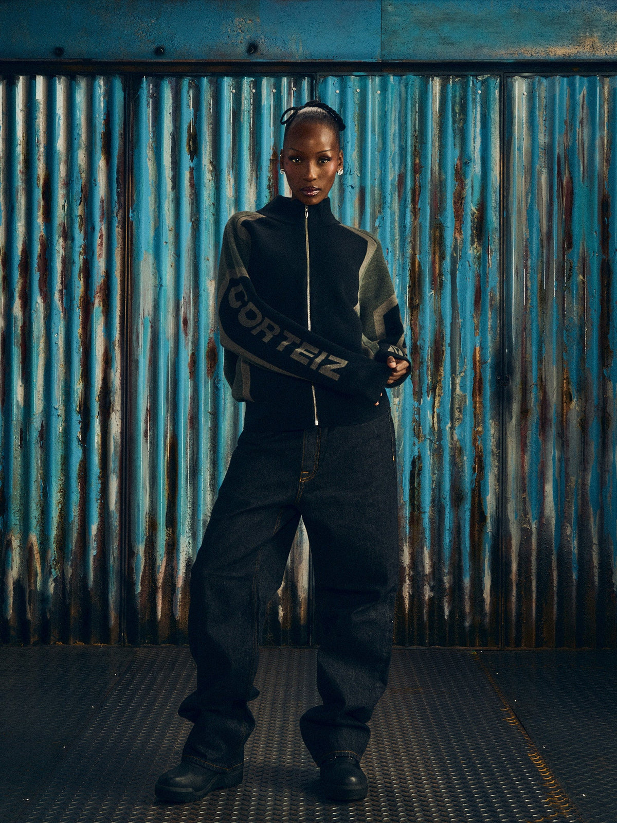 PRECISION KNIT ZIP UP [BLACK]