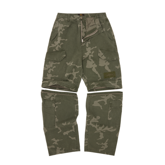 GUERILLAZ CONVERTIBLE PANT [GREEN CAMO]