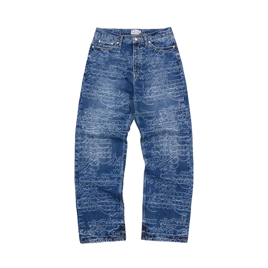 HANDWRITTEN BAGGY JEANS [MIDWASH INDIGO]