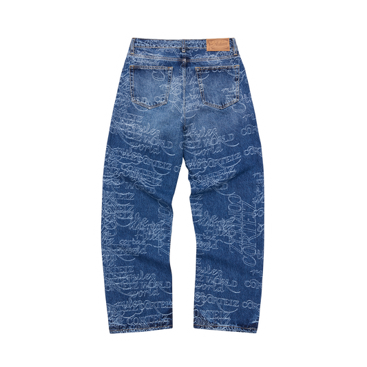 HANDWRITTEN BAGGY JEANS [MIDWASH INDIGO]