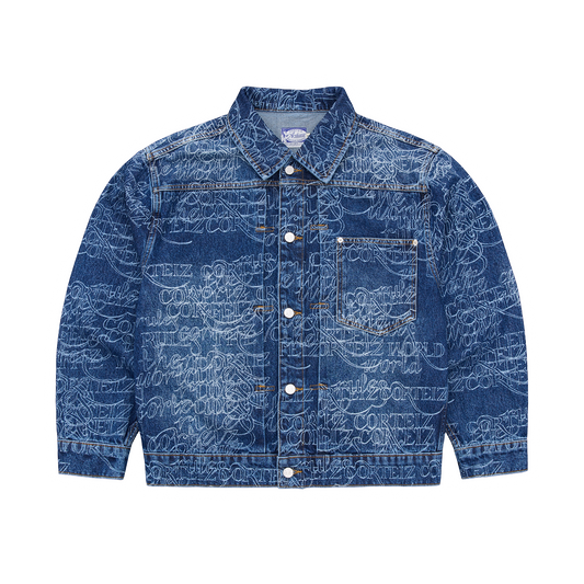 HANDWRITTEN DENIM JACKET [MIDWASH INDIGO]