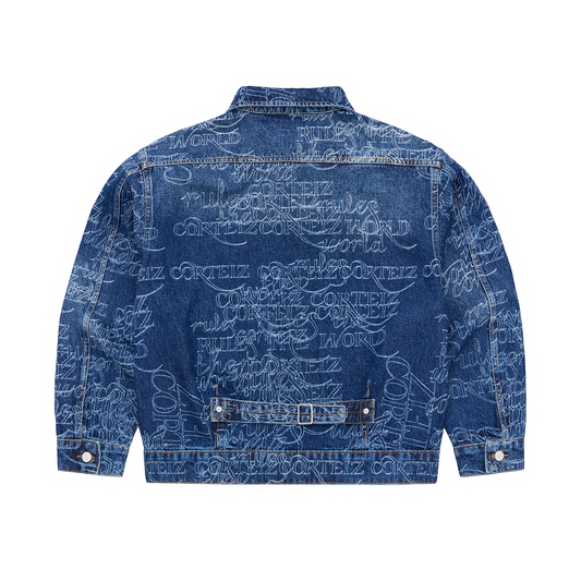 HANDWRITTEN DENIM JACKET [MIDWASH INDIGO]
