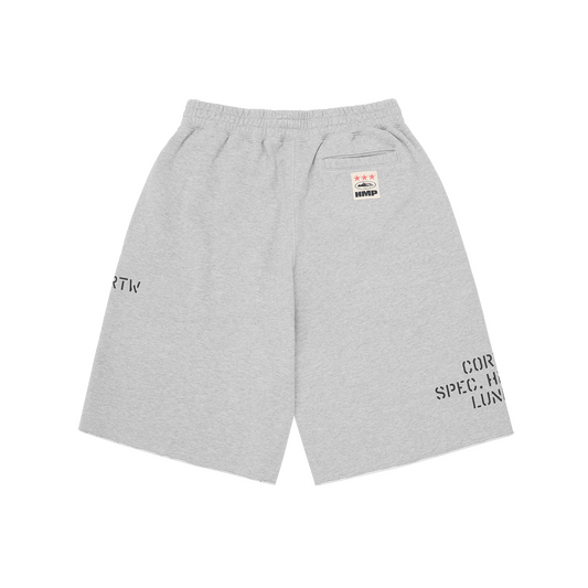 HMP STENCIL SWEATSHORT [HEATHER GREY]