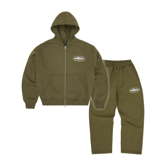 ISLAND PUFF PRINT TRACKSUIT [OLIVE]