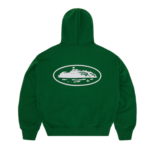 ISLAND PUFF PRINT ZIP HOODIE [GREEN]