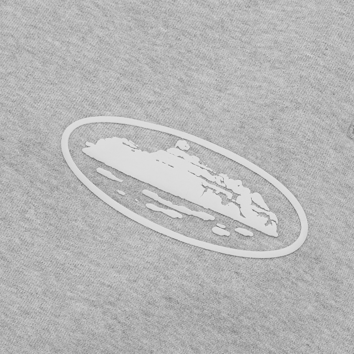 ISLAND PUFF PRINT OPEN HEM SWEATPANT [HEATHER GREY]