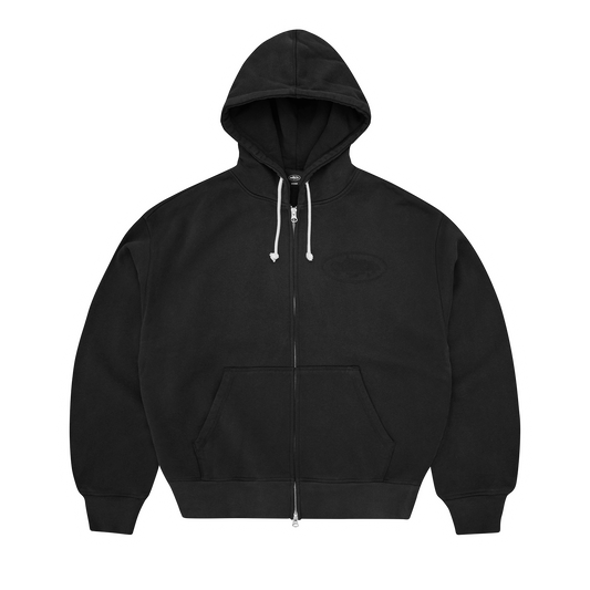 ISLAND KNOCKOUT ZIP HOODIE [BLACK]