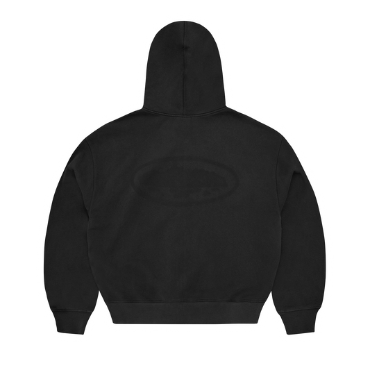 ISLAND KNOCKOUT ZIP HOODIE [BLACK]