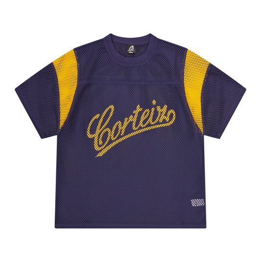 OPEN MESH PANEL JERSEY [NAVY/YELLOW]