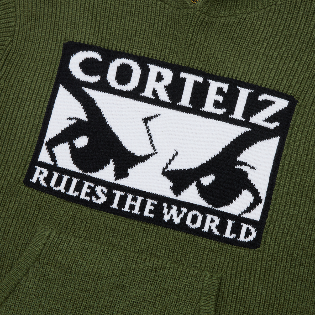 HUEY KNIT HOODIE [OLIVE]
