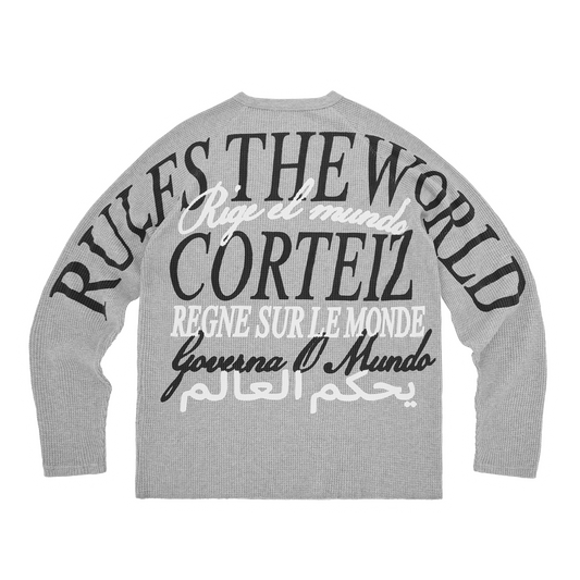 WORLDWIDE WAFFLE THERMAL [HEATHER GREY]