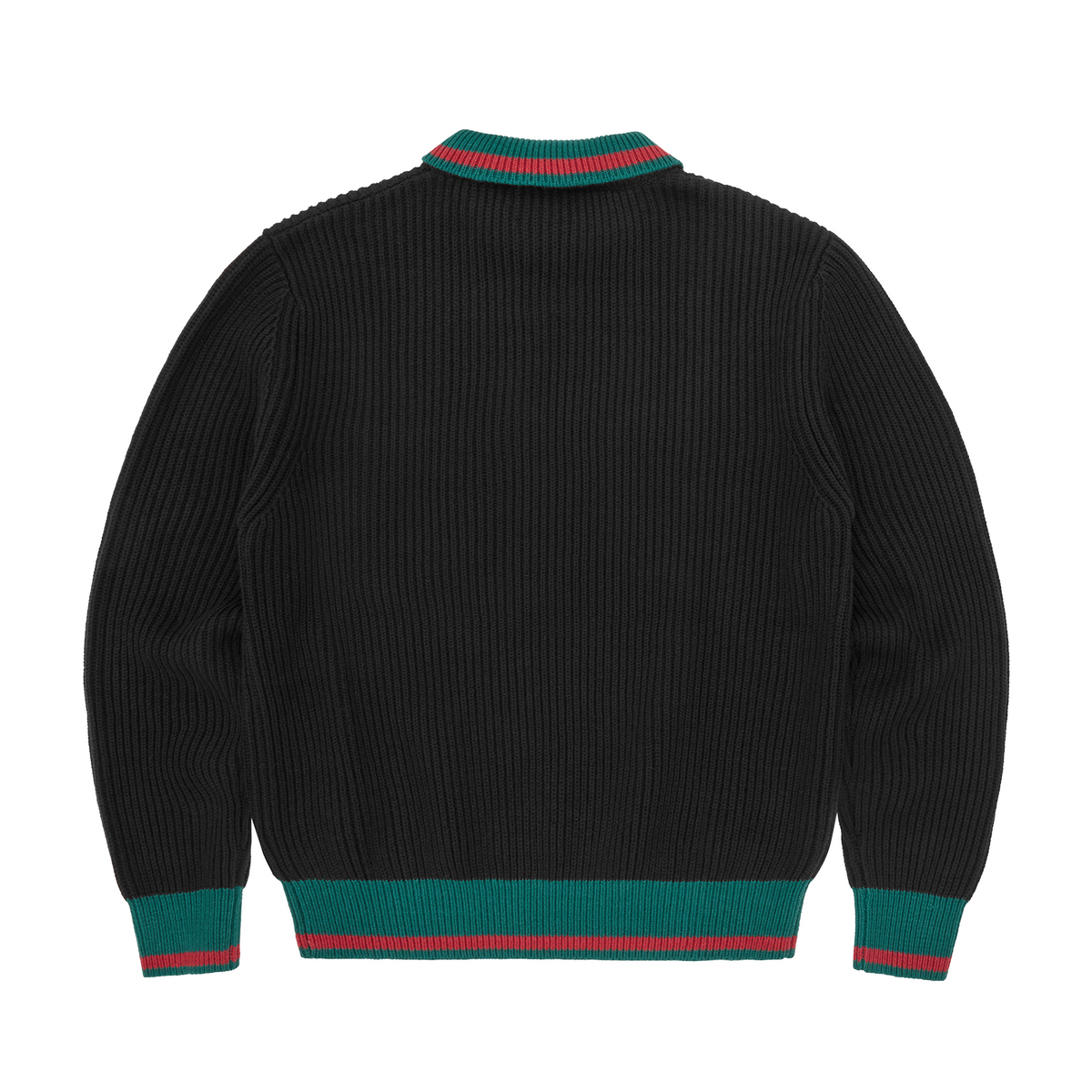 GIANNI KNIT POLO SWEATER [BLACK]