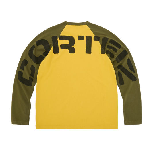STENCIL RAGLAN LS [GOLD/OLIVE]