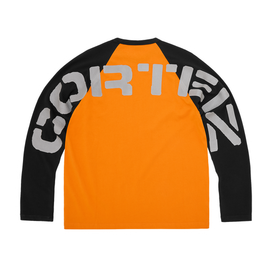 STENCIL RAGLAN LS [ORANGE/BLACK]