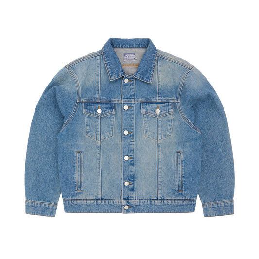 STITCH DOWN DENIM JACKET [FADED INDIGO]