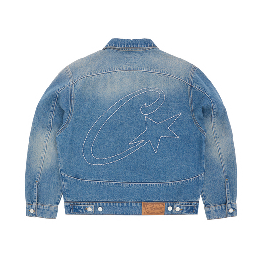 STITCH DOWN DENIM JACKET [FADED INDIGO]