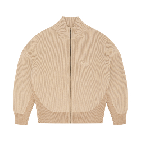 VVS RIB KNIT ZIP UP [NATURAL]